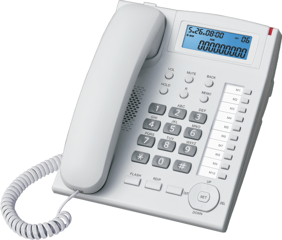 Business-Use Office Corded Telephone with Caller ID Display 50 Call Memory and Redial Function Landline Phone for Office Use